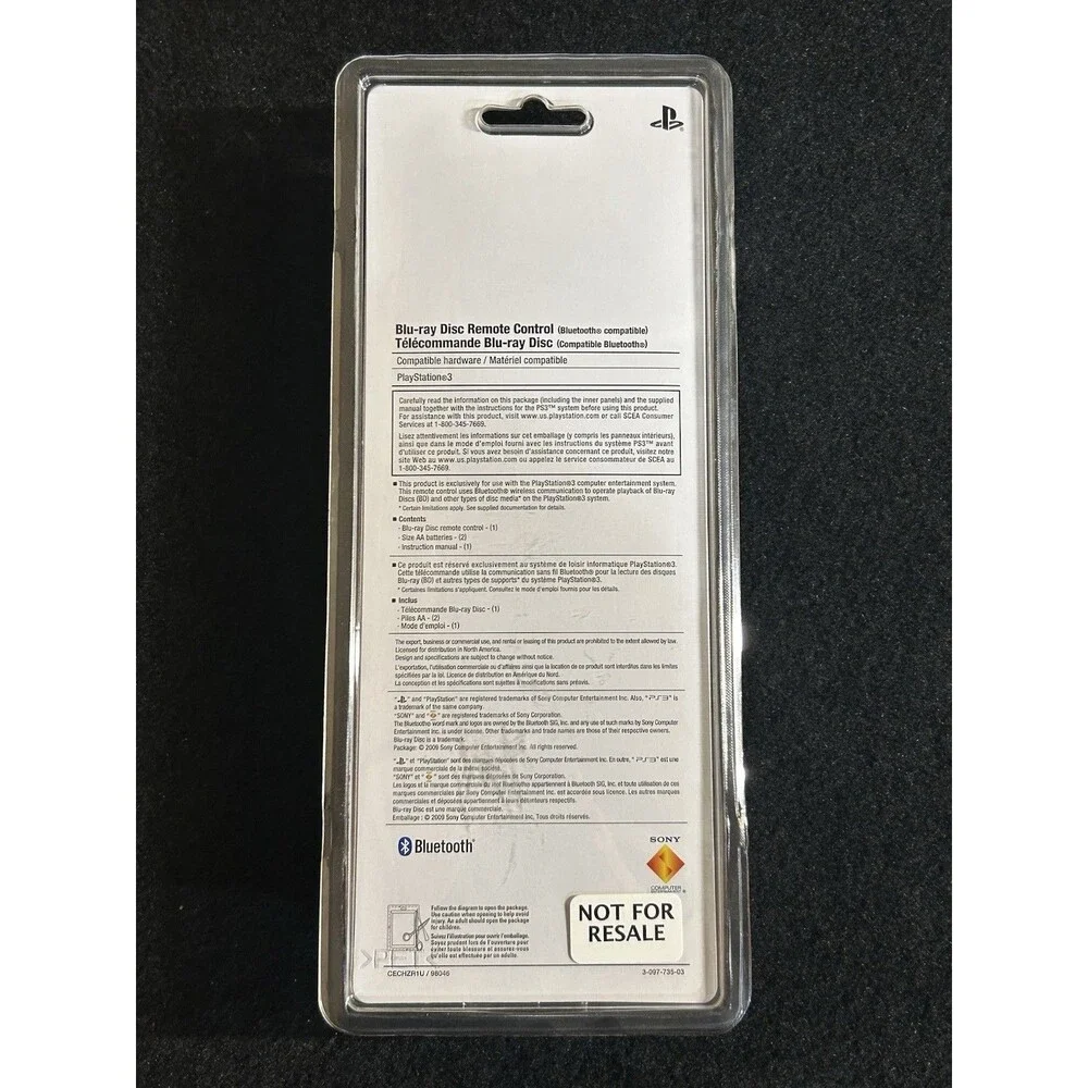 Sony PlayStation 3 PS3 OEM Media/Blu-Ray Disc Remote Control NEW, UNOPENED B-6
